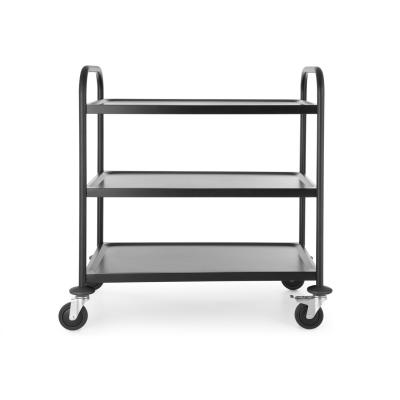 Servírovací vozík matný černý, HENDI, 905x585x(H)945mm | 811320